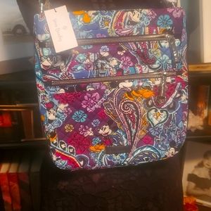 Vera Bradley Mickey and Minnie Mouse quilted shoulder/cross body bag NWT.
